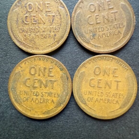 Lot of 4 Lincoln Wheat Cents 1C - 1919, 1920, 1925, 1926 - Picture 3 of 14